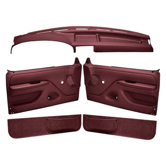 Coverlay® - Maroon Dash Cover and Door Panels Combo Kit (No Power Windows)