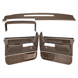 Coverlay® - Dark Brown Dash Cover and Door Panels Combo Kit (No Power Windows)