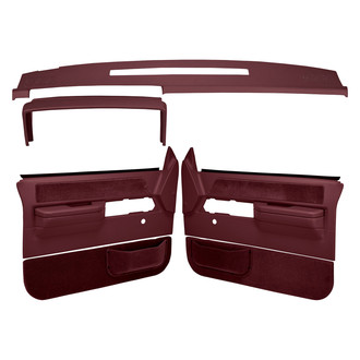 Coverlay® - Maroon Dash Cover and Door Panels Combo Kit (No Power Windows)
