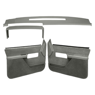 Coverlay® - Medium Gray Dash Cover and Door Panels Combo Kit (Full Power Windows, Full Upholstery)