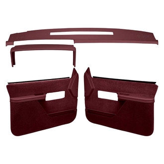 Coverlay® - Maroon Dash Cover and Door Panels Combo Kit (Full Power Windows, Full Upholstery)