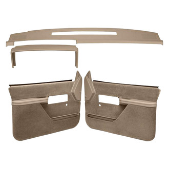 Coverlay® - Medium Brown Dash Cover and Door Panels Combo Kit (No Power Windows, Full Upholstery)