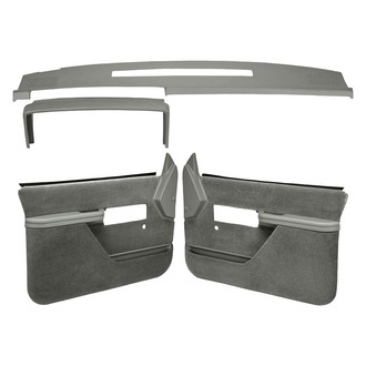 Coverlay® - Medium Gray Dash Cover and Door Panels Combo Kit (No Power Windows, Full Upholstery)