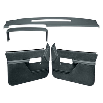 Coverlay® - Slate Gray Dash Cover and Door Panels Combo Kit (No Power Windows, Full Upholstery)