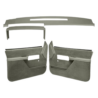 Coverlay® - Taupe Gray Dash Cover and Door Panels Combo Kit (No Power Windows, Full Upholstery)