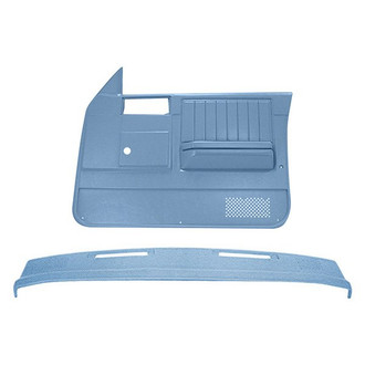 Coverlay® - Light Blue Dash Cover and Door Panels Combo Kit (No Power Windows)