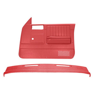 Coverlay® - Red Dash Cover and Door Panels Combo Kit (No Power Windows)