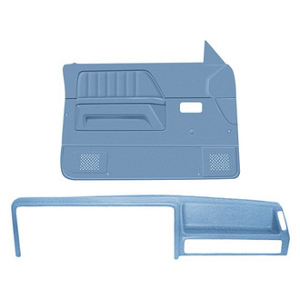 Coverlay® - Light Blue Dash Cover and Door Panels Combo Kit (No Power Windows)