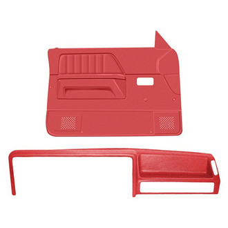 Coverlay® - Red Dash Cover and Door Panels Combo Kit (No Power Windows)