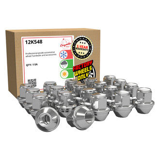 Coyote Accessories® - Chrome Cone Seat OE Style Ford Lug Wheel Installation Kit w/o Valve Stems