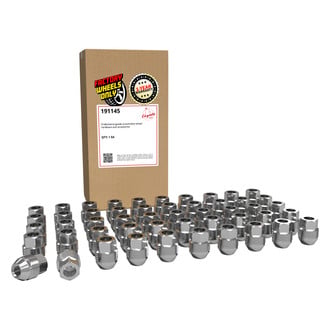 Coyote Accessories® - Chrome Cone Seat OE Style GM Open End External Thread Lug Wheel Installation Kit