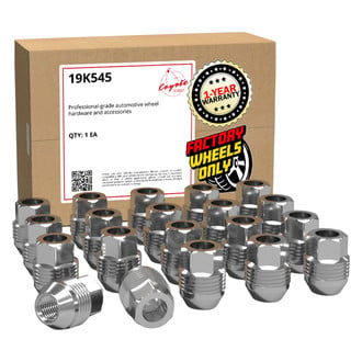 Coyote Accessories® - Chrome Cone Seat OE Style GM Open End External Thread Lug Wheel Installation Kit