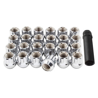 Coyote Accessories® - Chrome Cone Seat OE Style Spline Lug Wheel Installation Kit