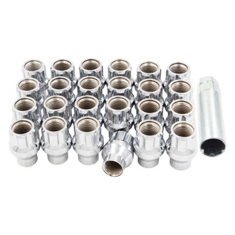 Coyote Accessories® - Chrome E-T/Ultra Seat OE Style Spline Lug Wheel Installation Kit