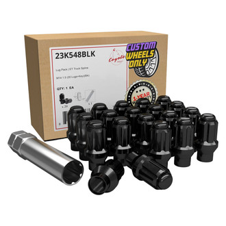 Coyote Accessories® - Black E-T/Ultra Seat Spline Lug Wheel Installation Kit
