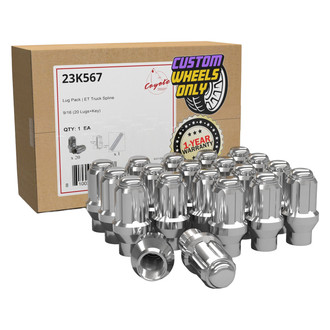Coyote Accessories® 23K567 - Chrome E-T/Ultra Seat Spline Lug Wheel Installation Kit