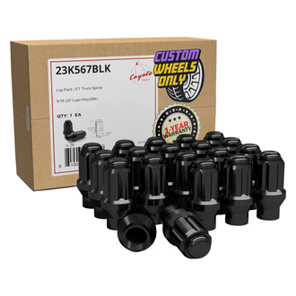 Coyote Accessories® - Black E-T/Ultra Seat Spline Lug Wheel Installation Kit