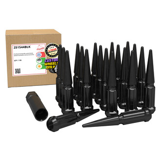 Coyote Accessories® - Black Cone Seat Spline Spiked Lug Wheel Installation Kit