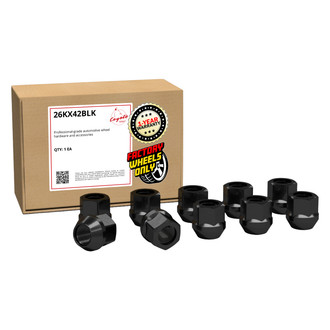 Coyote Accessories® - Black Cone Seat OE Style Ford Lug Wheel Installation Kit