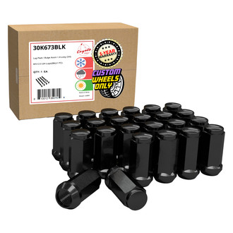 Coyote Accessories® - Black Cone Seat Acorn Bulge Lug Wheel Installation Kit w/o Valve Stems