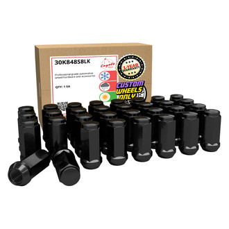 Coyote Accessories® - Black Cone Seat Acorn Bulge Lug Wheel Installation Kit w/o Valve Stems