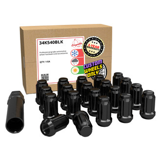 Coyote Accessories® - Black Cone Seat Spline Lug Wheel Installation Kit w/o Valve Stems
