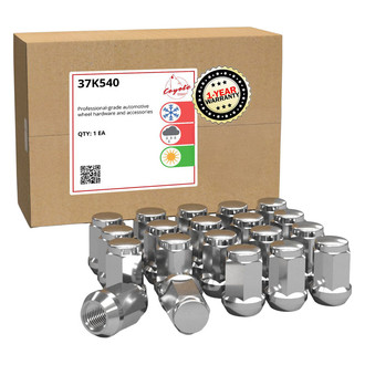 Coyote Accessories® - Chrome Cone Seat Acorn Bulge Lug Wheel Installation Kit w/o Valve Stems