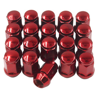 Coyote Accessories® - Red Cone Seat Acorn Bulge Lug Wheel Installation Kit w/o Valve Stems