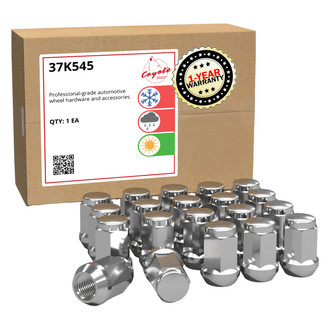 Coyote Accessories® - Chrome Cone Seat Acorn Bulge Lug Wheel Installation Kit w/o Valve Stems