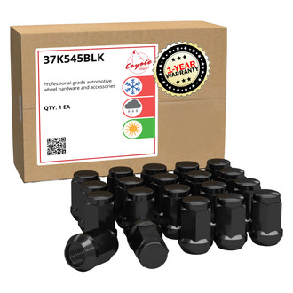 Coyote Accessories® - Black Cone Seat Acorn Bulge Lug Wheel Installation Kit w/o Valve Stems