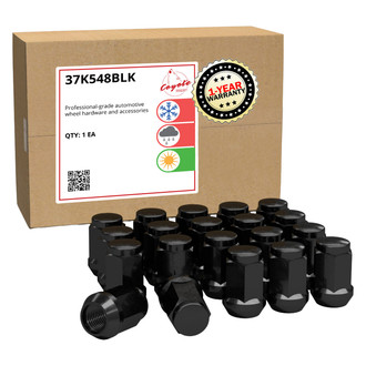 Coyote Accessories® - Black Cone Seat Acorn Bulge Lug Wheel Installation Kit w/o Valve Stems