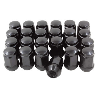 Coyote Accessories® - Black Cone Seat Acorn Bulge Lug Wheel Installation Kit w/o Valve Stems