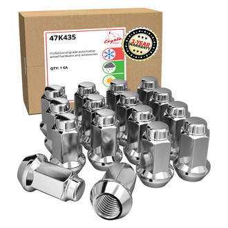 Coyote Accessories® - Chrome Cone Seat ATV&UTV Acorn Bulge Lug Wheel Installation Kit