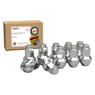 Coyote Accessories® - Chrome Cone Seat OE Style Ford Lug Wheel Installation Kit