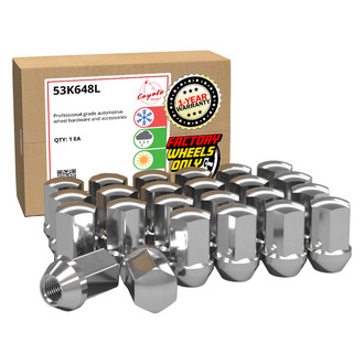 Coyote Accessories® - Chrome Cone Seat OE Style GM Lug Wheel Installation Kit w/o Valve Stems