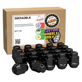 Coyote Accessories® - Black Cone Seat Acorn Bulge Lug Wheel Installation Kit w/o Valve Stems