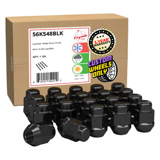 Coyote Accessories® - Black Cone Seat Acorn Bulge Lug Wheel Installation Kit w/o Valve Stems