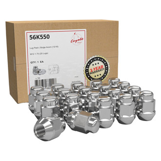 Coyote Accessories® - Chrome Cone Seat Acorn Bulge Lug Wheel Installation Kit