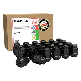 Coyote Accessories® - Black Cone Seat Acorn Bulge Lug Wheel Installation Kit w/o Valve Stems