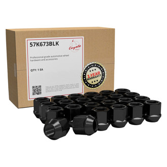 Coyote Accessories® - Black Cone Seat OE Acorn Bulge Lug Wheel Installation Kit
