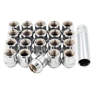 Coyote Accessories® - Chrome Cone Seat OE Style Spline Lug Wheel Installation Kit w/o Valve Stems