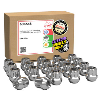 Coyote Accessories® - Chrome Cone Seat Spline Lug Wheel Installation Kit w/o Valve Stems