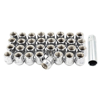 Coyote Accessories® - Chrome Cone Seat OE Style Spline Lug Wheel Installation Kit