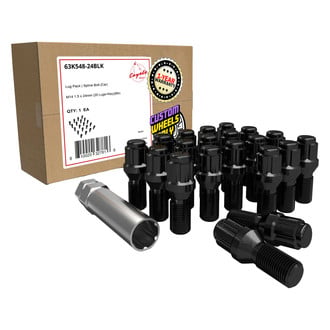 Coyote Accessories® - Black Cone Seat Spline Bolt Lug Wheel Installation Kit
