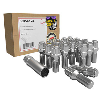 Coyote Accessories® - Chrome Cone Seat Spline Bolt Lug Wheel Installation Kit