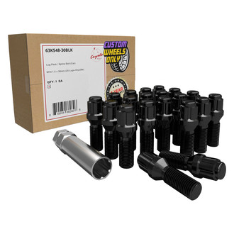 Coyote Accessories® - Cone Seat Spline Bolt Lug Wheel Installation Kit w/o Valve Stems