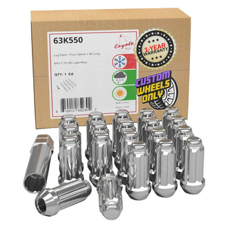 Coyote Accessories® 63K550 - Chrome Cone Seat Spline Lug Wheel Installation Kit
