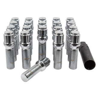 Coyote Accessories® - Chrome Cone Seat Bolt Lug Wheel Installation Kit