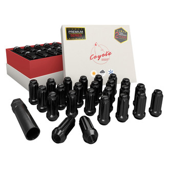 Coyote Accessories® - Black Cone Seat 6 Spline Lug Wheel Installation Kit