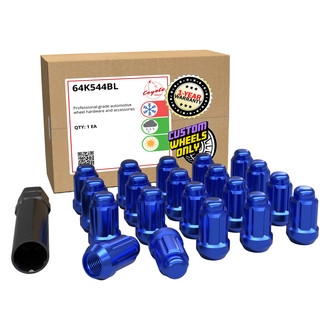 Coyote Accessories® - Blue Cone Seat Spline Lug Wheel Installation Kit w/o Valve Stems